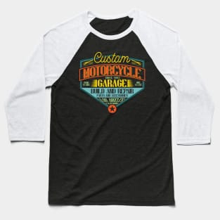 Custom Motorcycle Garage Los Angeles Baseball T-Shirt